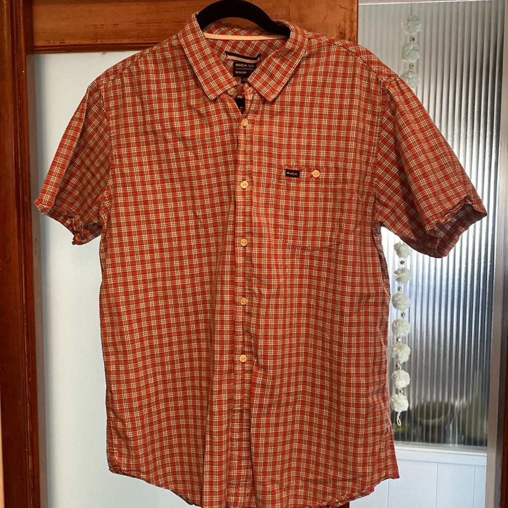 Plaid RVCA shirt, large
